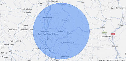 JB Ramonage, carte des la zone d'intervention